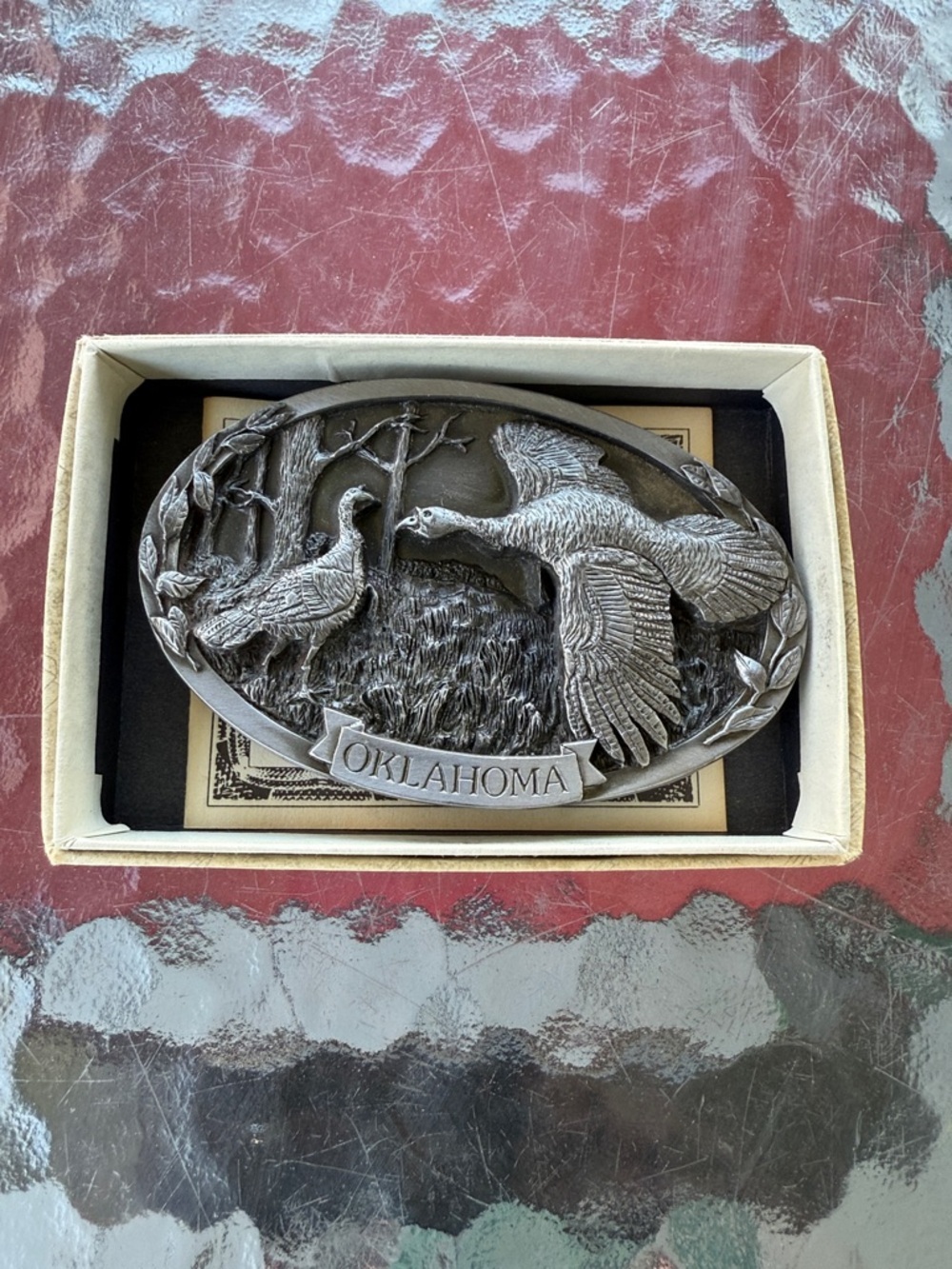 NWT - Oklahoma belt buckle with certificate of registration - Picture 7 of 7